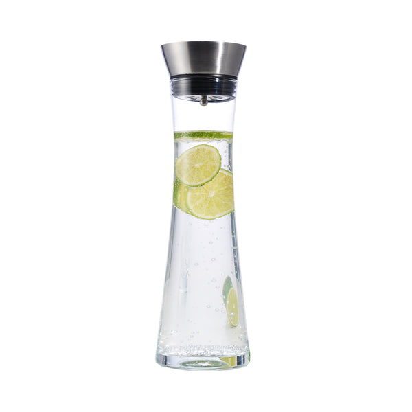 FS-STAR Küchenbedarf FS-Star Wasserkaraffe aus Glas, 1 Liter mit praktischem Ausgießer