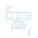 Bestway Leisure Piscine extérieure Power Acier 404x201x100cm