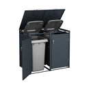 Holmberg accessories household garbage can box for 2x 60l/120l/240l boxing anthracite