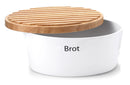 Continenta bread pot ceramic with wooden lid, 27x20x13.5 cm 3931