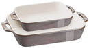 Staub Keramik Ofenformset 2er Set 20x16 & 27x20 cm, grau 40511-922-0