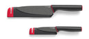Joseph Joseph Sharp 2 Set Slice Sharpen armory and Kochm. M. Sharper, red gray JJ10146