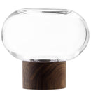 Vaso oblato LSA Ø15cm, H13,5 cm - noce trasparente LSAOB08