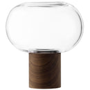 VASE OBLATE LSA Ø19,5 cm, H21,5 cm - noce trasparente LSAOB10