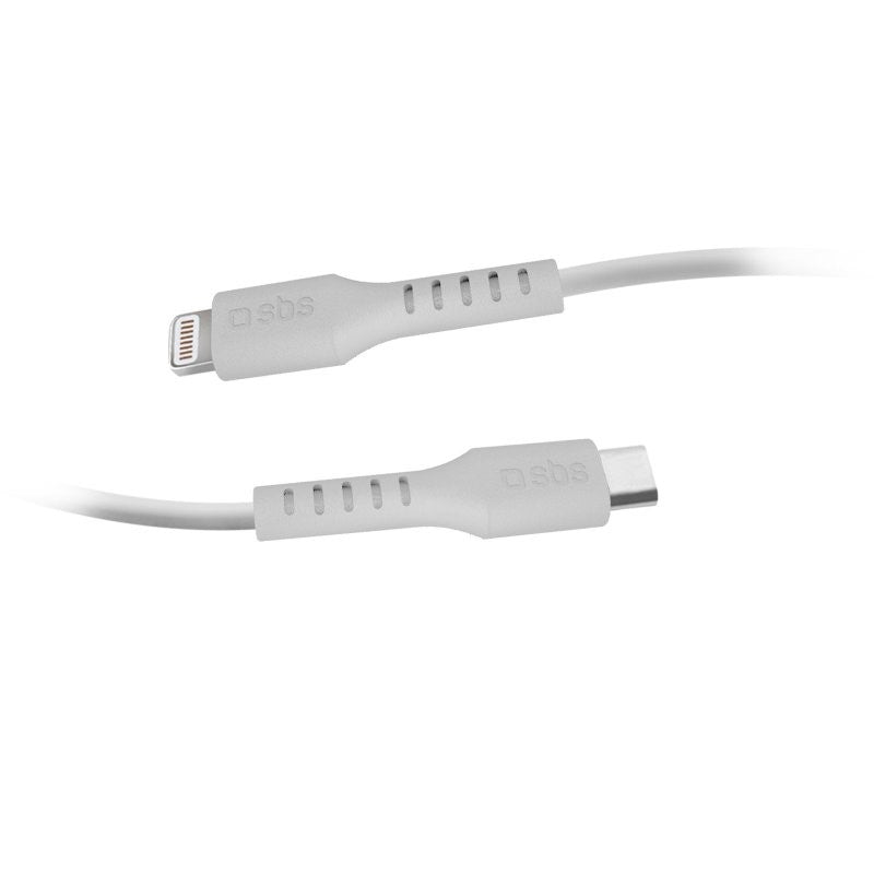 SBS Ladekabel USB-C - Lightning, weiss