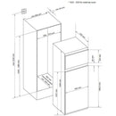 Sharp Einbaukühlschrank SJ-TE210T0XD/CH Norm, 145er-Nische, Festtür
