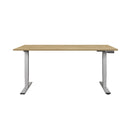 CONTINI Bürotisch höhenverstellbar 2.0x0.9m Eiche / Gestell grau RAL 7045