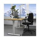 CONTINI Bürotisch höhenverstellbar 1.4x0.8m Eiche / Gestell ET225E weiss RAL 9016