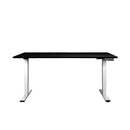 CONTINI Bürotisch höhenverstellbar 1.8x0.8m schwarz / Gestell weiss RAL 9016