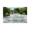 dameco Gartenmöbel Bistro Set Metall Gartentisch und 2 Stühle türkis matt