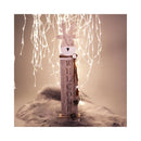 Dameco Wooden Stand Hirsch 8 LED 66,5 cm con sciarpa e lettere.