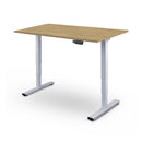 CONTINI Bürotisch höhenverstellbar 2.0x0.9m Eiche / Gestell weiss RAL 9016