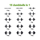Tunturi Freizeit Indoor Kurzhantelset 15 kg