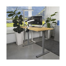 CONTINI Bürotisch höhenverstellbar 1.4x0.8m Eiche / Gestell ET225E dunkelgrau RAL 7045