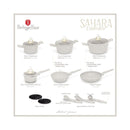 Berlinger Haus Kochgeschirr-Set Haus 15-teilig matt cream Sahara Collection