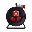 Rouleau de câble Ekström KR25M 5x1,5 mm2 1x CEE 16A et 2 X T25