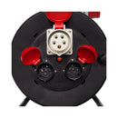 Rouleau de câble Ekström KR25M 5x1,5 mm2 1x CEE 16A et 2 X T25