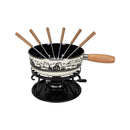 Nouvel Küchenbedarf Käsefondue-Set "Alpage" Emaille ivory 9-teilig Ø 22cm