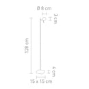 Lampadaire sompex bling LED 128 cm noir