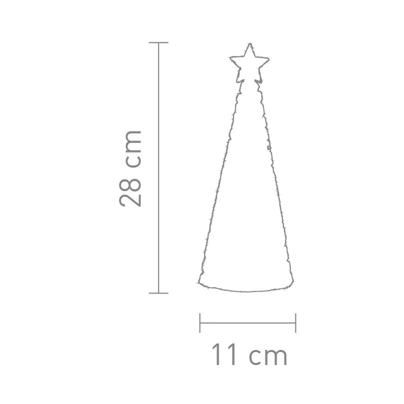 Sompex Weihnachtsbeleuchtung LED Weihnachtsbaum GLAMOR 28cm