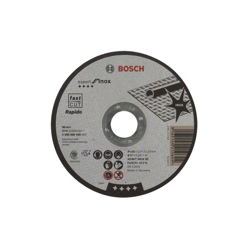 Bosch Professional Accessories construction machines separating discs 125mm inox 10-pack