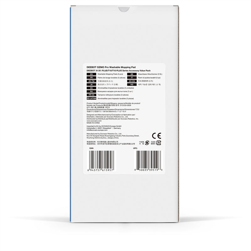 Ecovacs Reiniungschücher 1er Pack, to X1, X1+, T10, T10+, N20, Deebot