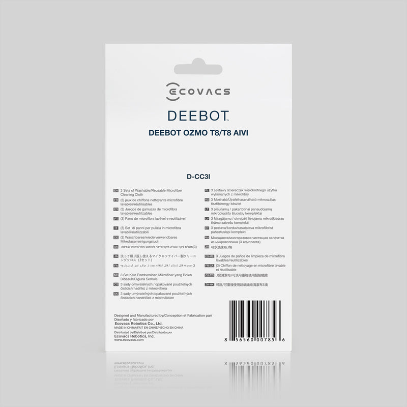 Ecovacs Reiniungschücher 3er Pack, à Ozmo N10 / N8 / T8