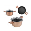 Berlinger Haus Küchenbedarf Rose Gold Edition Haus 17-teiliges Kochgeschirr-Set