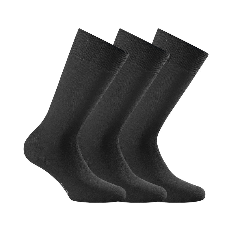 Rohner Socks Bekleidung Socken Herren basic 3er schwarz Gr.39/42