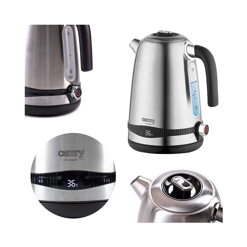 Camry kitchen machines kettle 1.7L with LCD display & temperature control