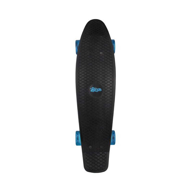 Skateboard per esterni di Norule Abec 5 Fun Nero - Blu trasparente