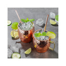 FS-STAR Küchenbedarf Mule Becher 2er Set inkl. 2 Trinkhalmen