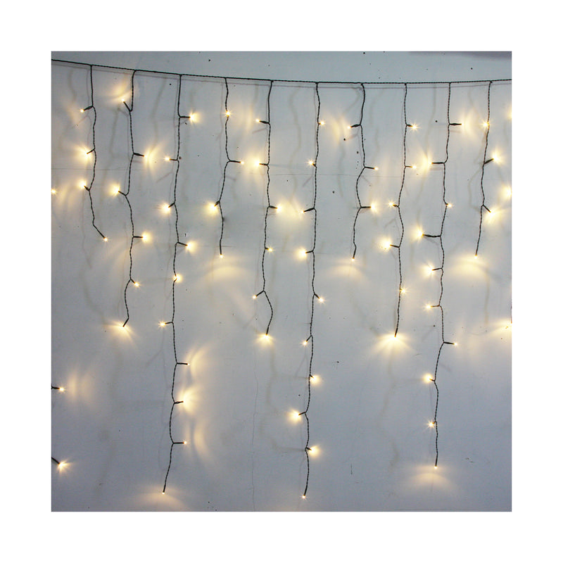 Ekström Christmas LED Curtain de lumière extérieure "ICTICLE" 100 LED avec 15 brins 175x120 cm, blanc chaud