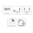 Ekström Christmas LED light curtain Outdoor 540 LED Microlight 75x150cm warm white