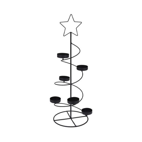 FS-STAR Weihnachten Teelichthalter schwarz 50cm