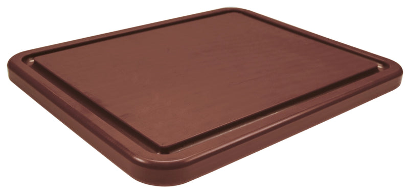 Polypres cutting board GN 1/1 53x32.5cm H2cm brown with juice trille 038.001.003
