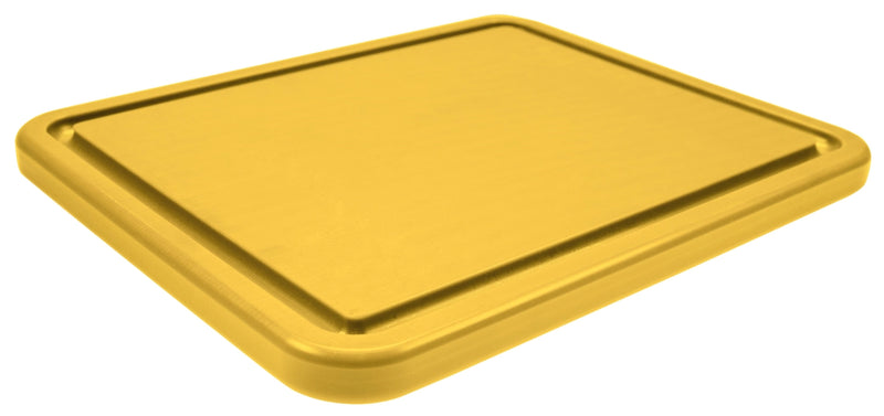 Polypres cutting board GN 1/1 53x32.5cm H2cm yellow with juice trille 038.001.007