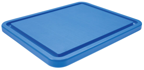 Polypres cutting board GN 2/1 65x53cm H3cm blue with juice grille 038.001.019