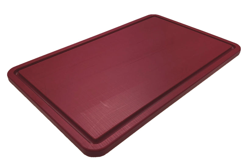 Polypres cutting board GN 1/1 53x32.5cm H2cm red with juice trille 038.001.021