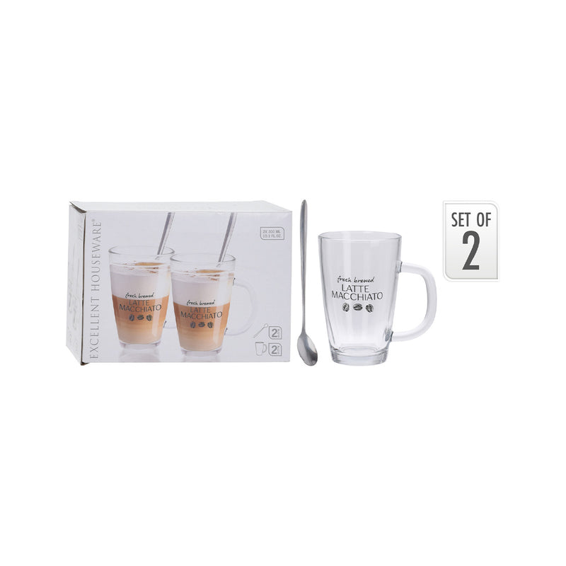 FS-STAR Küchenbedarf 2 Latte Macchiato Tassen 4 teilig