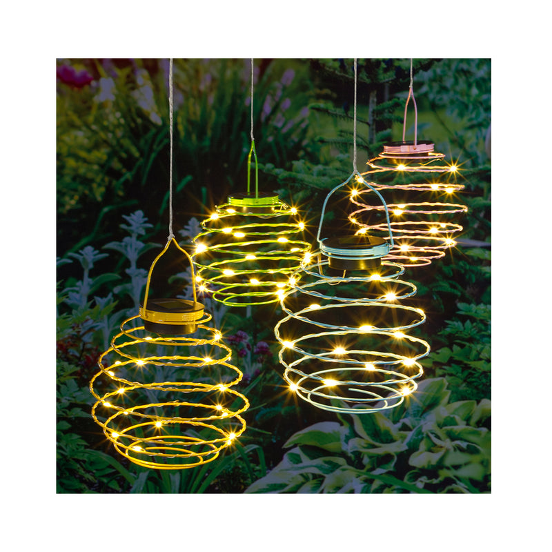 FS star garden furniture LED solar spiral hanging lamp 4 versch. Colors