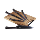 Berlinger Haus Küchenbedarf Haus 6-teiliges Messerset mit Bambus Schneidebrett Metallic Line Carbon Pro Edition