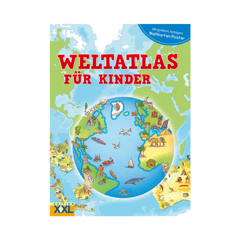 XXL Kinder Welatlas for children including posters