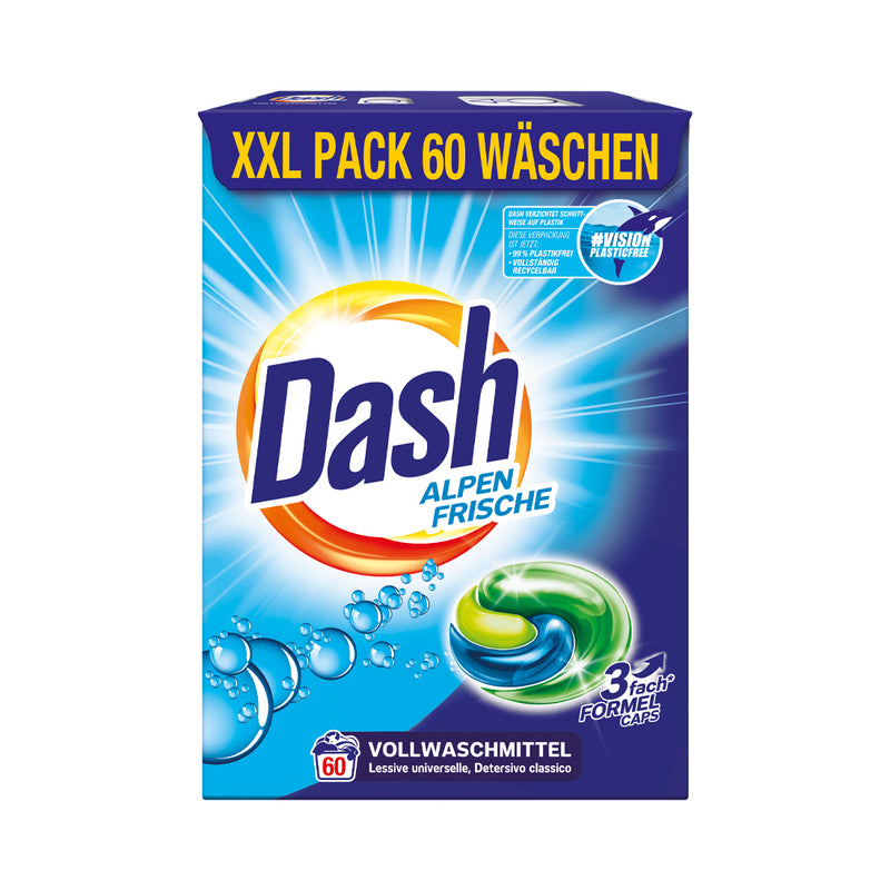 Dash Reinigen & Pflegen 3in1 Waschmaschinencaps Alpen Frische