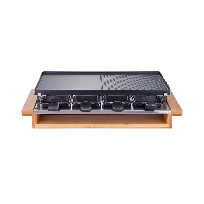 Weberhome Kitchen Machines Bamboo Raclette Grill pour 8 personnes.