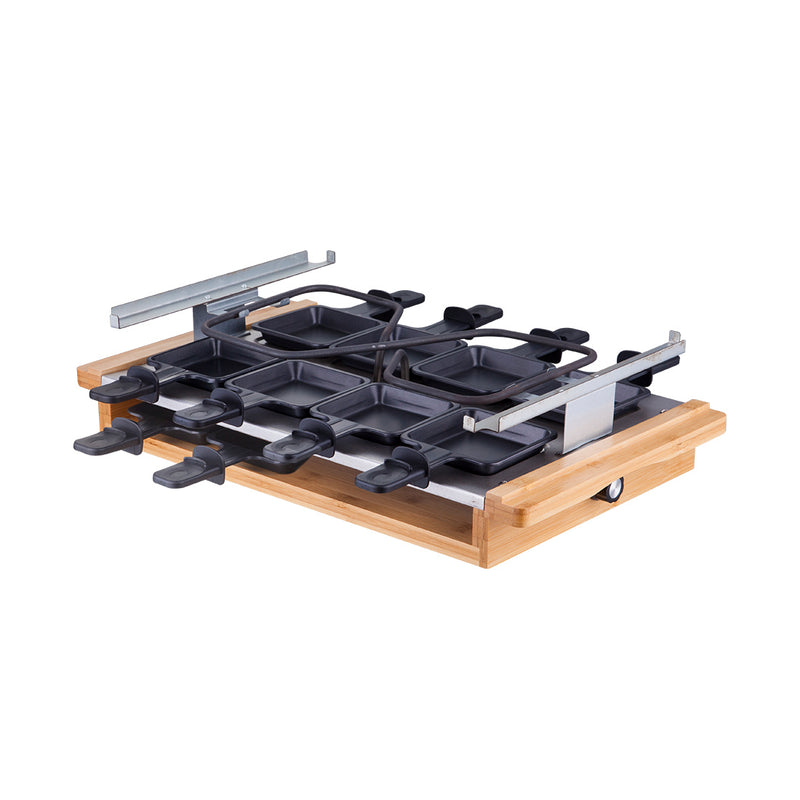 Weberhome Kitchen Machines Bamboo Raclette Grill pour 8 personnes.