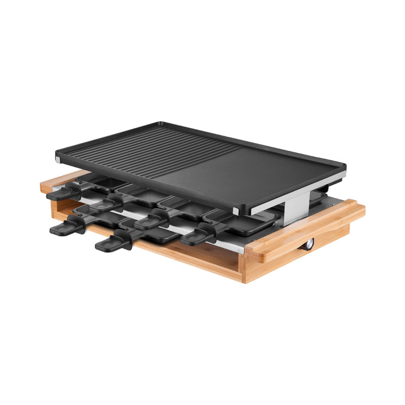 Weberhome Kitchen Machines Bamboo Raclette Grill pour 8 personnes.