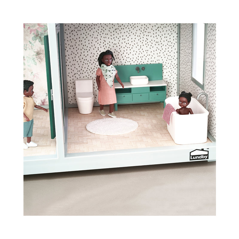 LUNDBY Kinder Puppenhauszubehör Badezimmer Set
