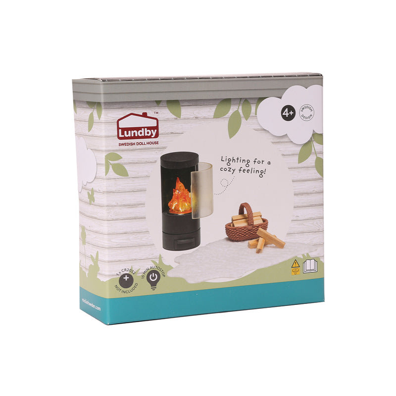 Lundby children doll house accessories fireplace set