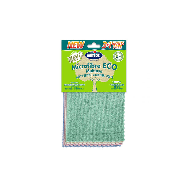 Arix Clean & REALD Nous aimons le tissu en microfibre polyvalent Green Eco 30x30cm 4 PCS.